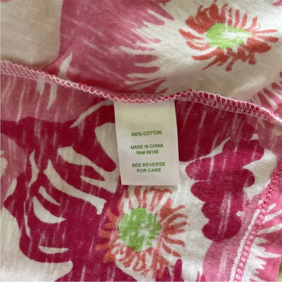 Lilly Pulitzer Cherry Begonia Floral Hot Pink Cardigan Open Front S - Picture 5 of 5